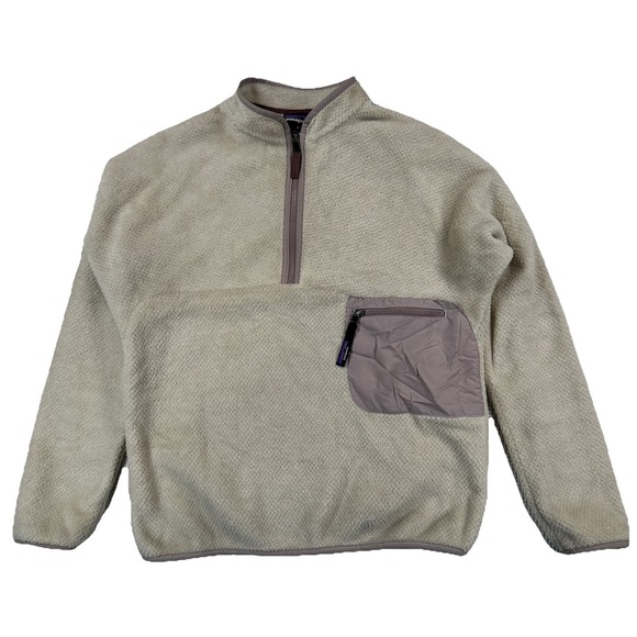 Patagonia Sweaters - Patagonia Women's Medium Re-Tool Half Zip Pullover Fleece Jacket Natural X-Dye